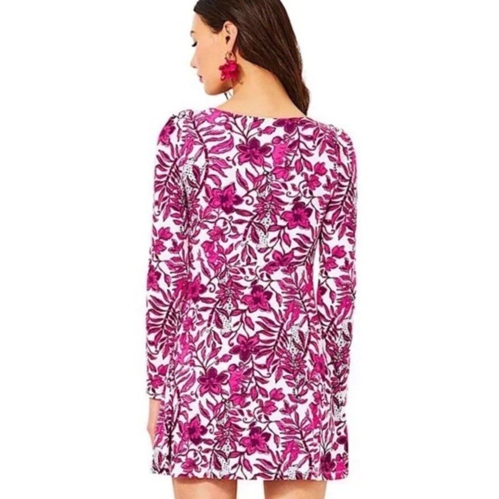 Lilly Pulitzer Womens Anne Skirted Floral Romer Preppy Pink Size L Coastal Boho - Picture 2 of 9